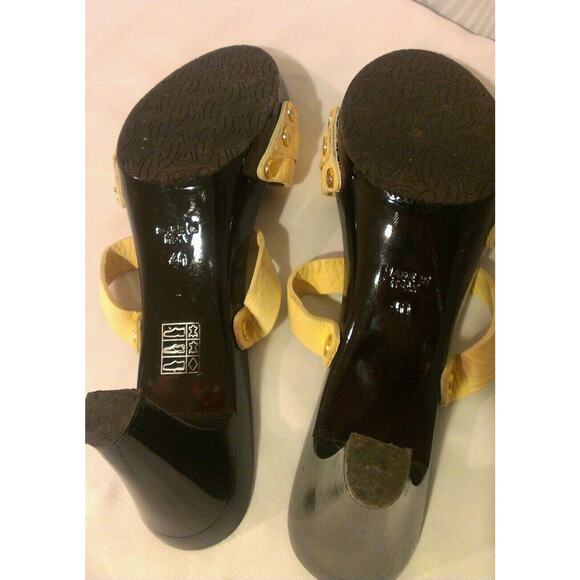 Celine Platform Heels Creme Sandals Heels Shoes Gold Metal size 40, US 10 - Picture 6 of 6